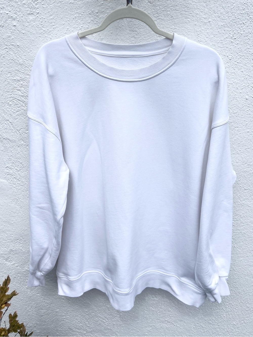 Lululemon White Oversized Crewneck Sweatshirt